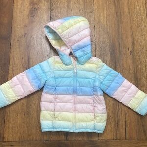 Baby Gap rainbow ombre puffer jacket